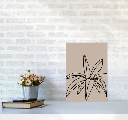 Autumn Leaf abstract Art Print by Pixy Paper A3 Black Frame