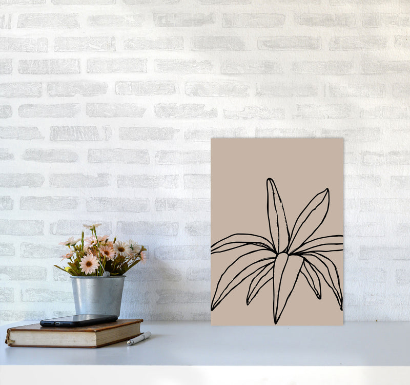 Autumn Leaf abstract Art Print by Pixy Paper A3 Black Frame
