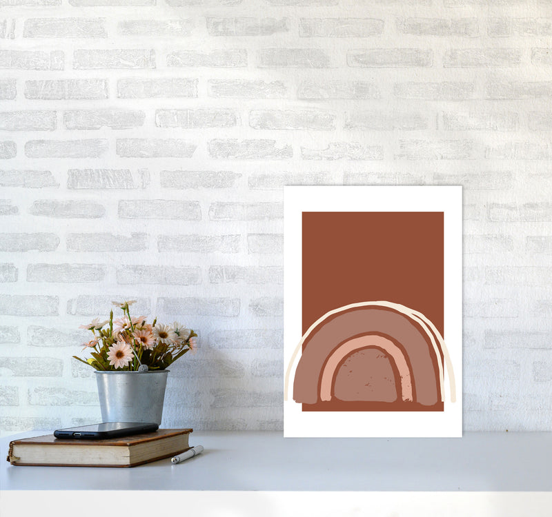 Autumn Camilla abstract Art Print by Pixy Paper A3 Black Frame