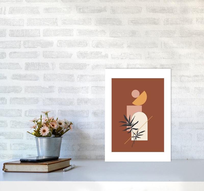 Autumn Fern abstract Art Print by Pixy Paper A3 Black Frame