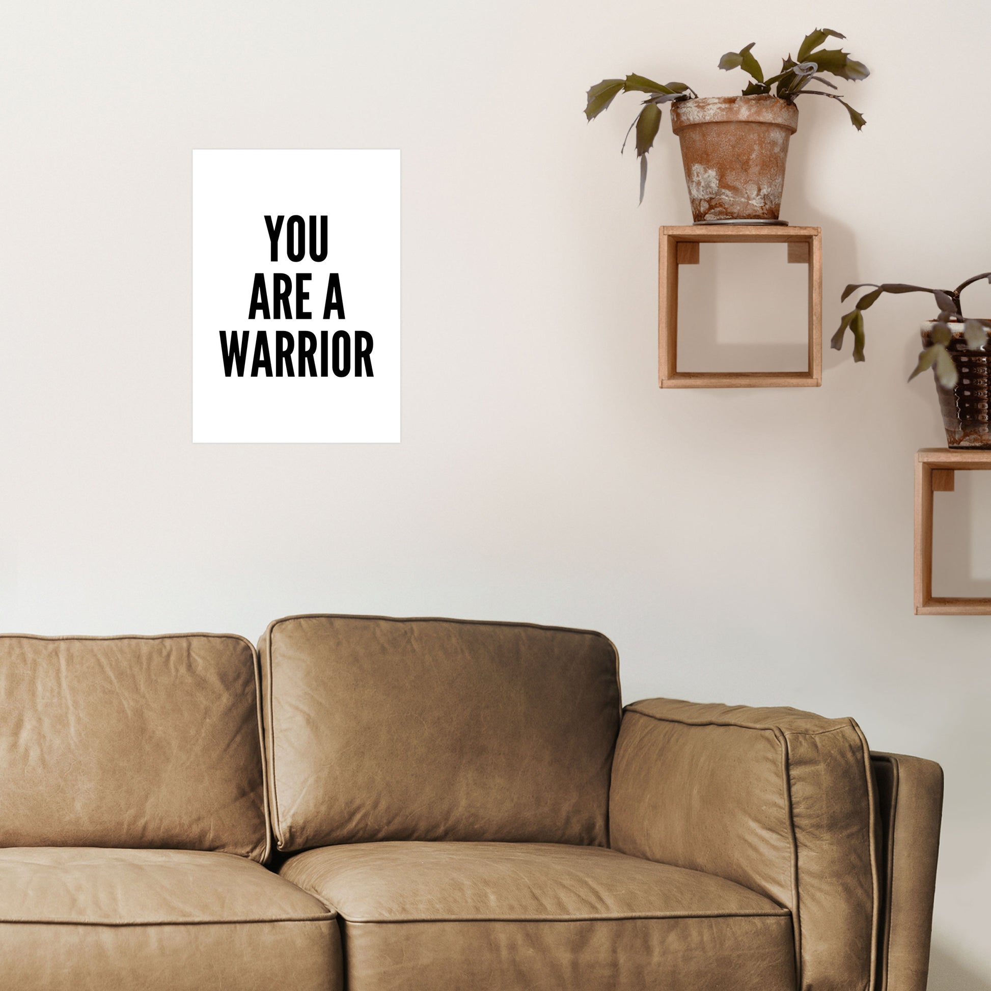 You Are A Warrior Art Print by Pixy Paper A3 Black Frame
