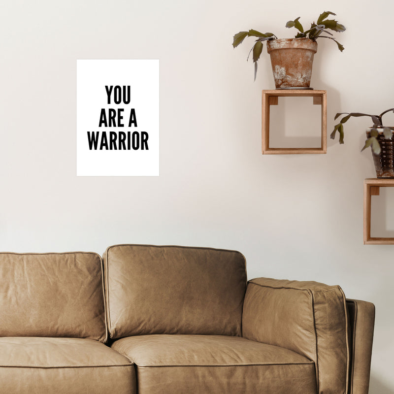 You Are A Warrior Art Print by Pixy Paper A3 Black Frame