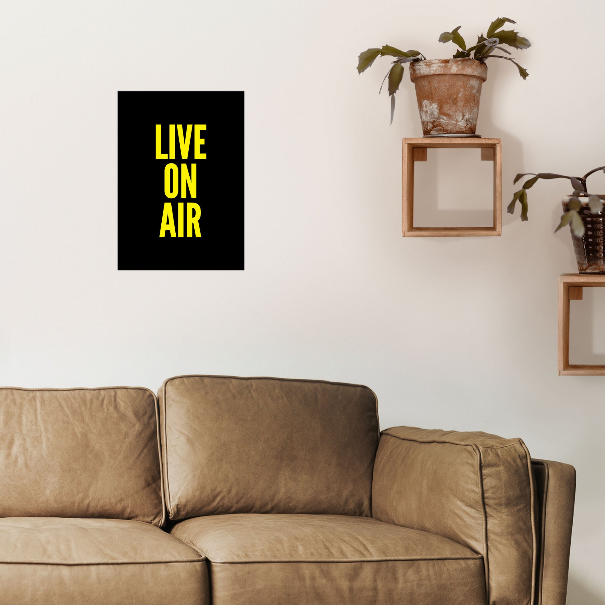 Live On Air Art Print by Pixy Paper A3 Black Frame