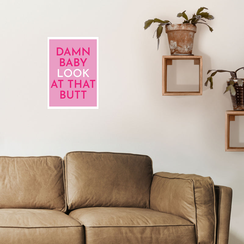 Damn Baby Art Print by Pixy Paper A3 Black Frame