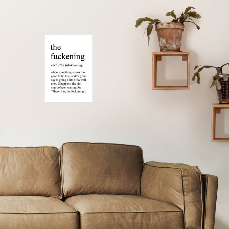 The Fuckening Definition Art Print by Pixy Paper A3 Black Frame