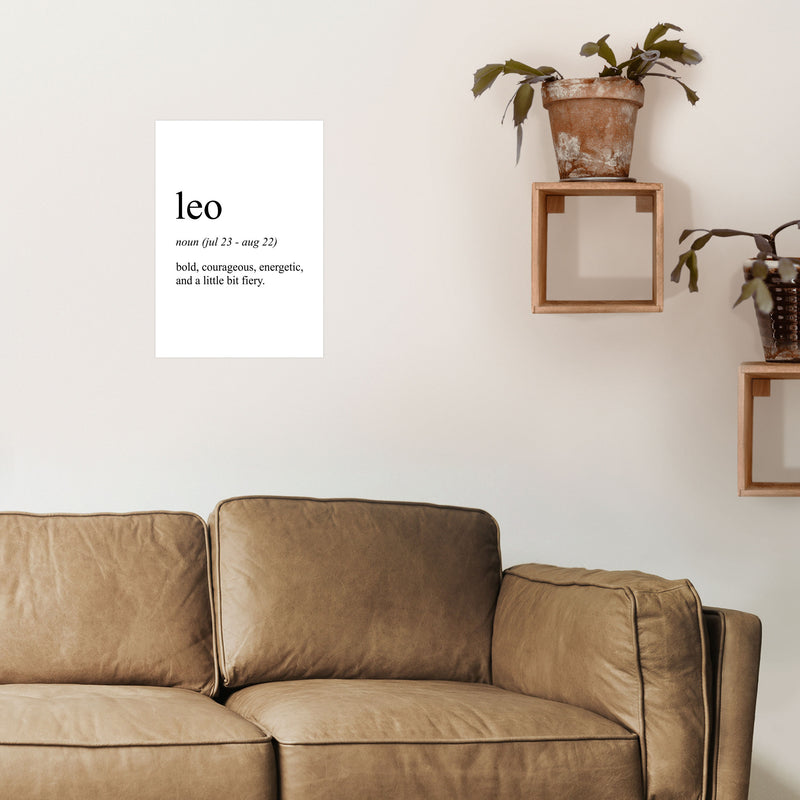 Leo Definition Art Print by Pixy Paper A3 Black Frame