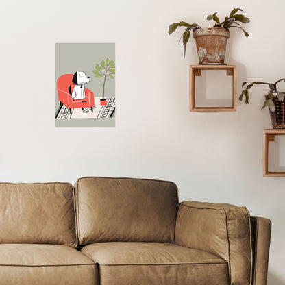 It's A Dog Life Art Print by Pixy Paper A3 Black Frame
