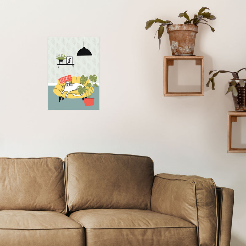 It's A Cat Life Art Print by Pixy Paper A3 Black Frame