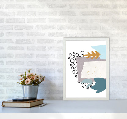 Reef Shapes Abstract 2 Modern Print A3 Oak Frame