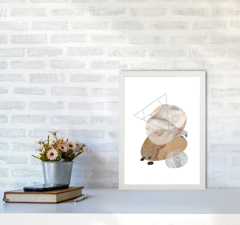 Abstract Geometric Pebble Modern Print A3 Oak Frame