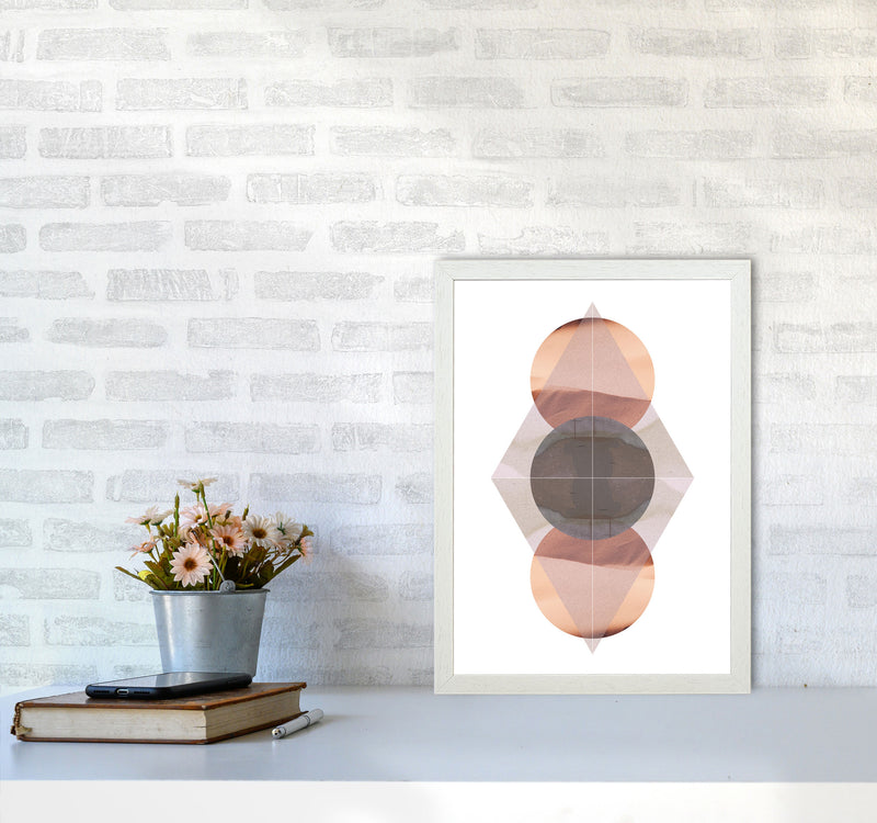 Abstract Sandstorm 3 Modern Print A3 Oak Frame