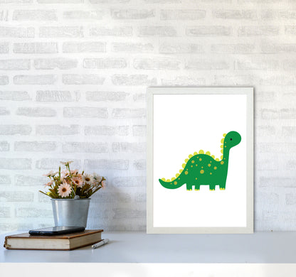 Children&#39;s Animals, Dino Modern Print A3 Oak Frame