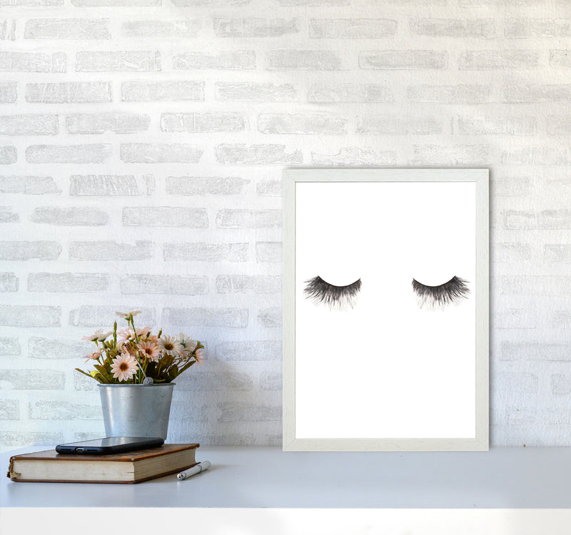 Eyelashes Modern Print A3 Oak Frame