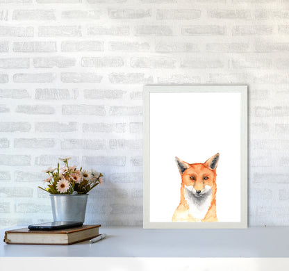 Forest Friends, Fox Modern Print Animal Art Print A3 Oak Frame