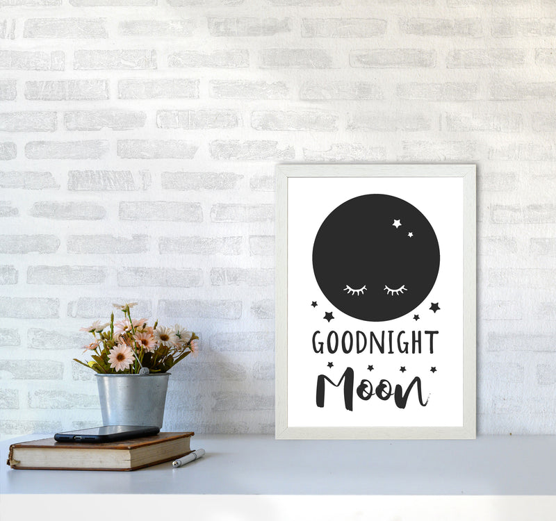 Goodnight Moon Black Framed Nursey Wall Art Print A3 Oak Frame