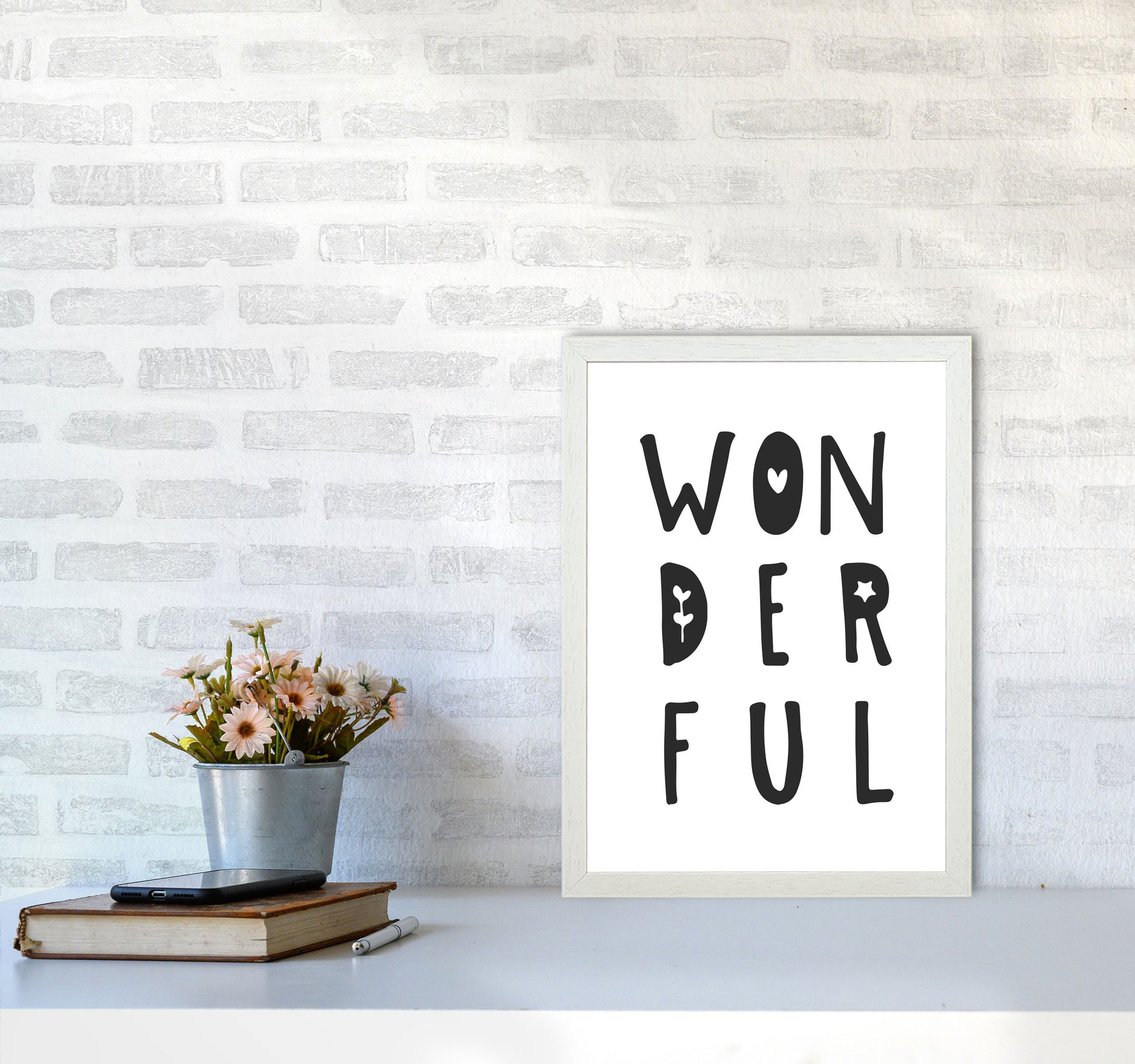 Wonderful Black Framed Nursey Wall Art Print A3 Oak Frame