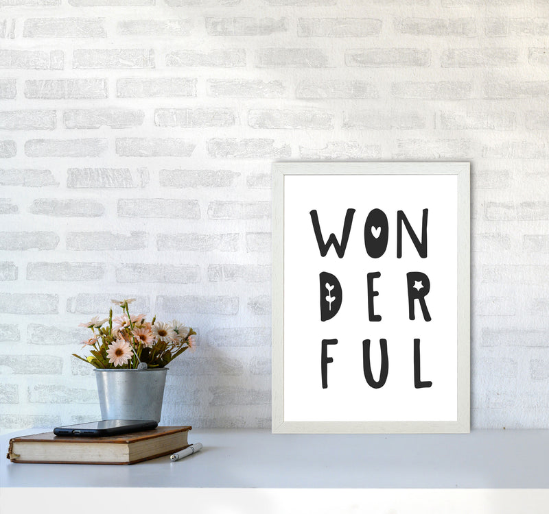 Wonderful Black Framed Nursey Wall Art Print A3 Oak Frame