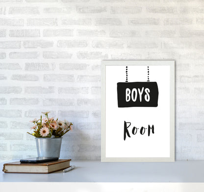 Boys Room Black Framed Nursey Wall Art Print A3 Oak Frame