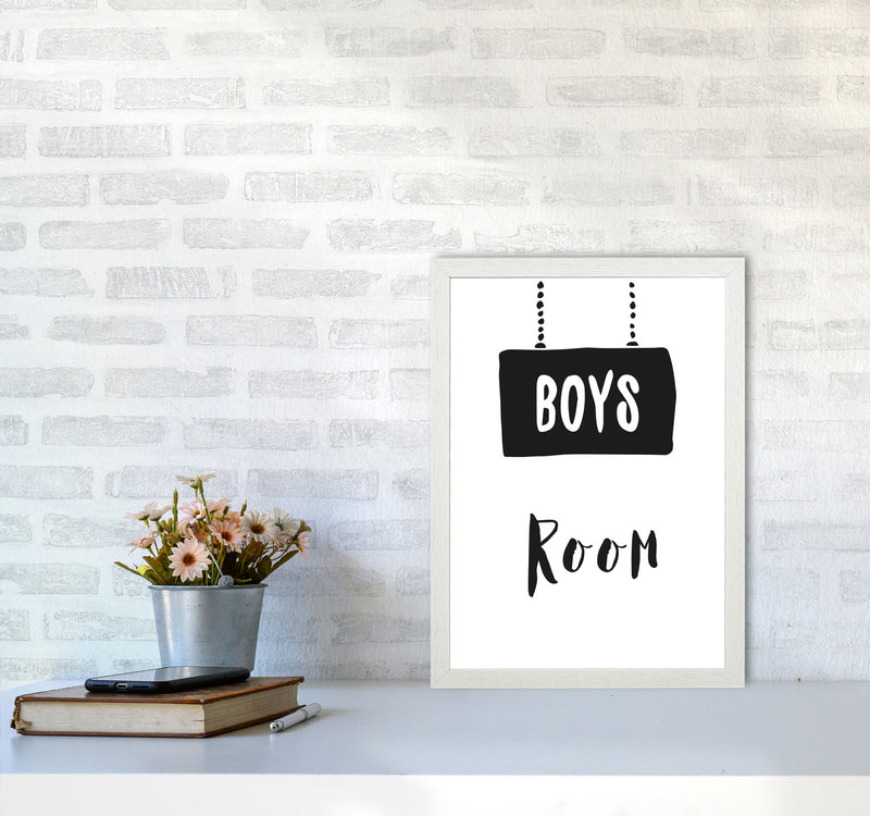 Boys Room Black Framed Nursey Wall Art Print A3 Oak Frame