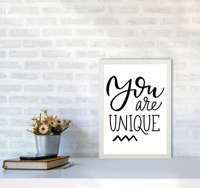You Are Unique Modern Print A3 Oak Frame