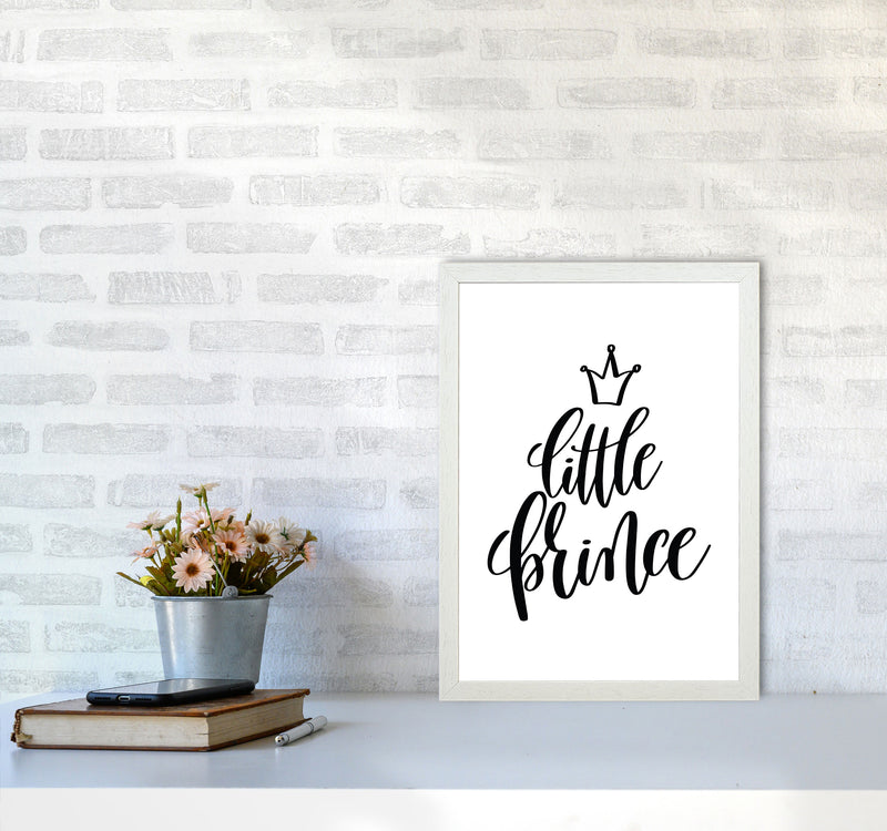 Little Prince Black Framed Nursey Wall Art Print A3 Oak Frame