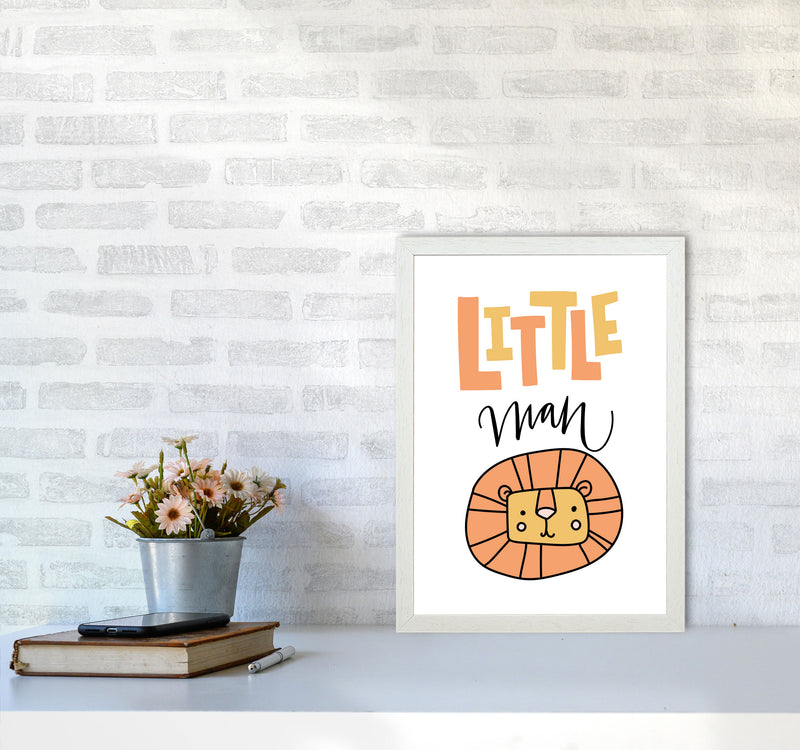 Little Lion Man Framed Nursey Wall Art Print A3 Oak Frame