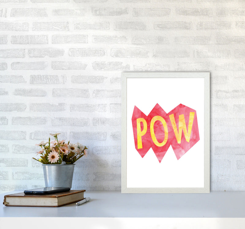POW Watercolour Modern Print A3 Oak Frame