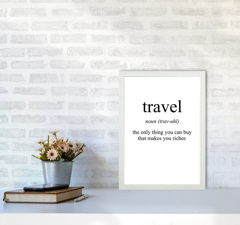Travel Modern Print A3 Oak Frame