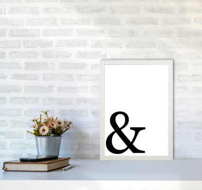 Ampersand Framed Typography Wall Art Print A3 Oak Frame