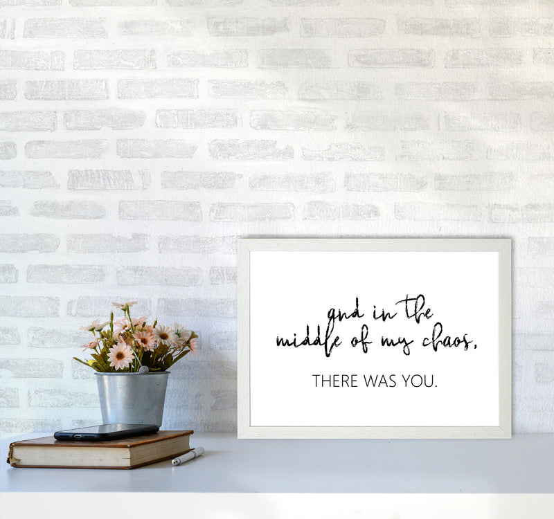 There Was You Modern Print A3 Oak Frame