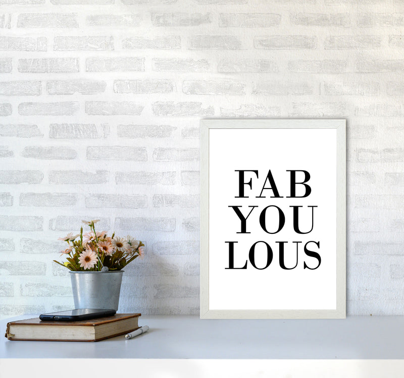 Fabyoulous Framed Typography Wall Art Print A3 Oak Frame