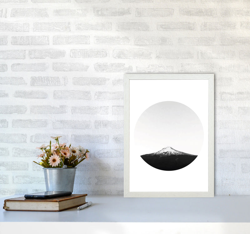 Abstract Mountain Modern Print A3 Oak Frame