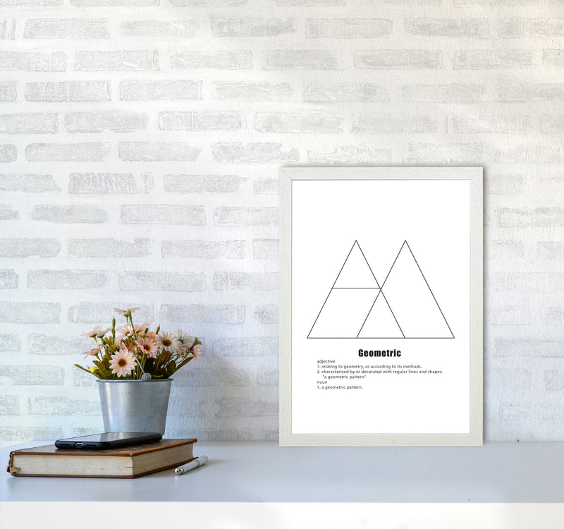 Geometric Meaning 2 Modern Print A3 Oak Frame