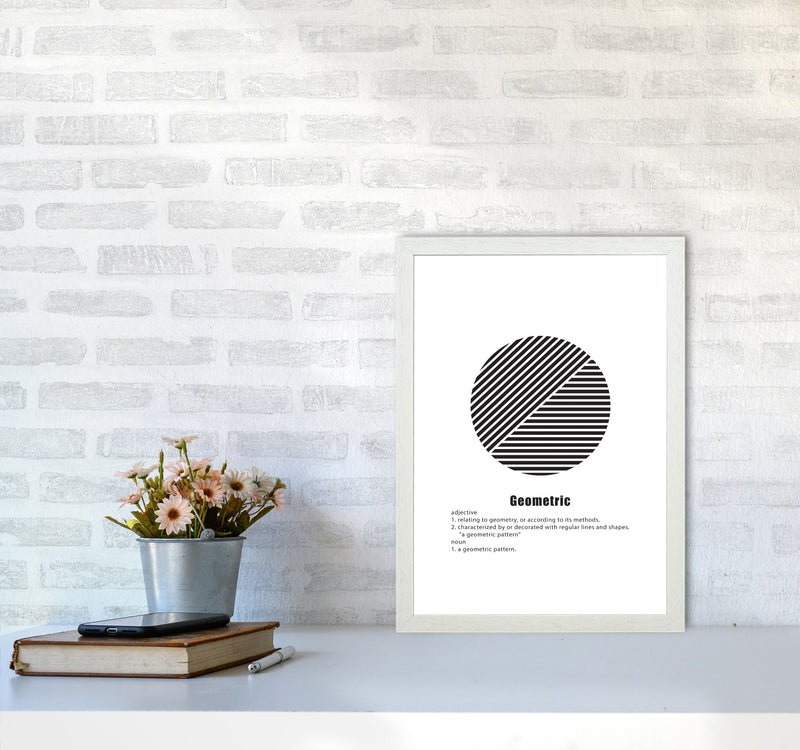 Geometric Meaning 3 Modern Print A3 Oak Frame