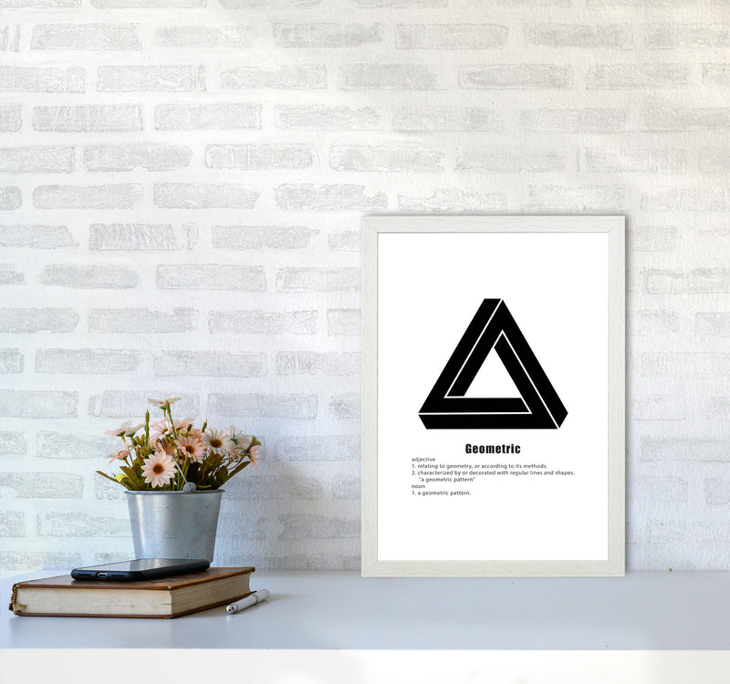 Geometric Meaning 4 Modern Print A3 Oak Frame