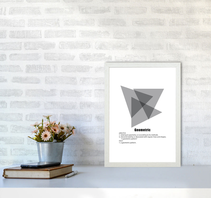 Geometric Meaning 5 Modern Print A3 Oak Frame