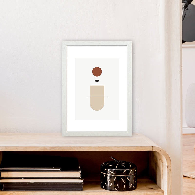 Mica Sand N11  Art Print by Pixy Paper A3 Oak Frame