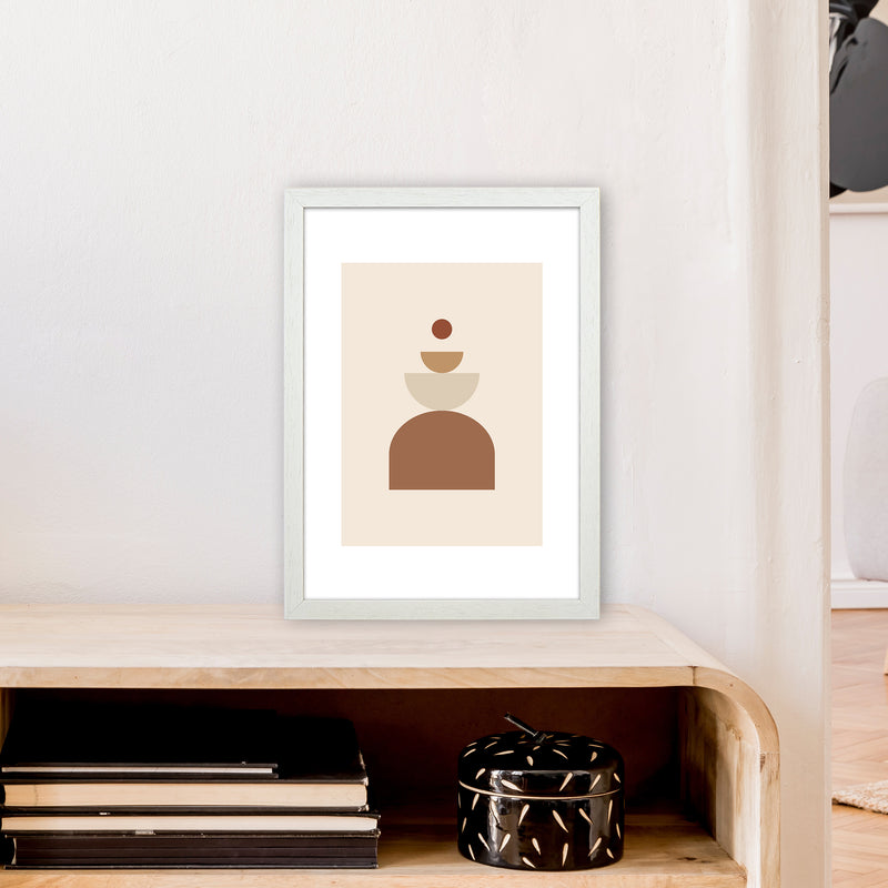 Mica Sand N23  Art Print by Pixy Paper A3 Oak Frame