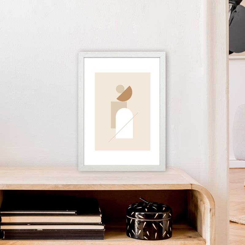 Mica Sand N21  Art Print by Pixy Paper A3 Oak Frame