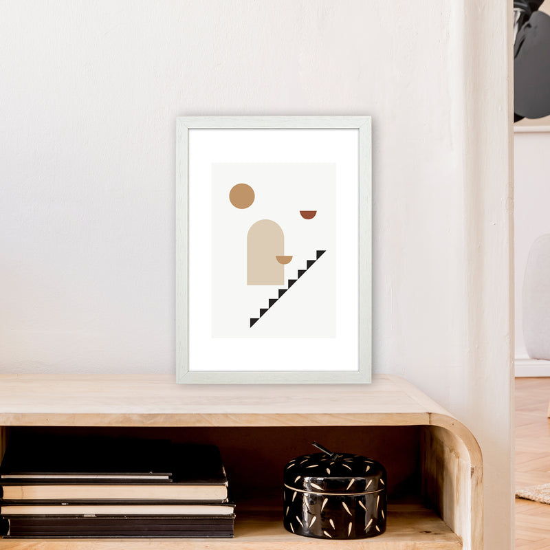 Mica Sand N26  Art Print by Pixy Paper A3 Oak Frame