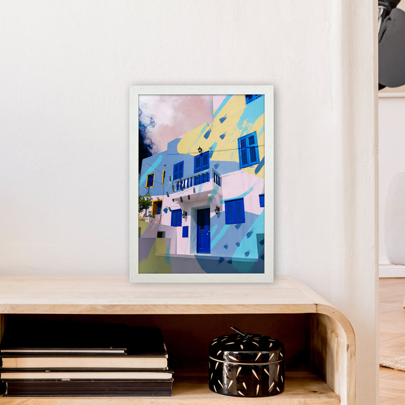 Buliding Pop  Art Print by Pixy Paper A3 Oak Frame