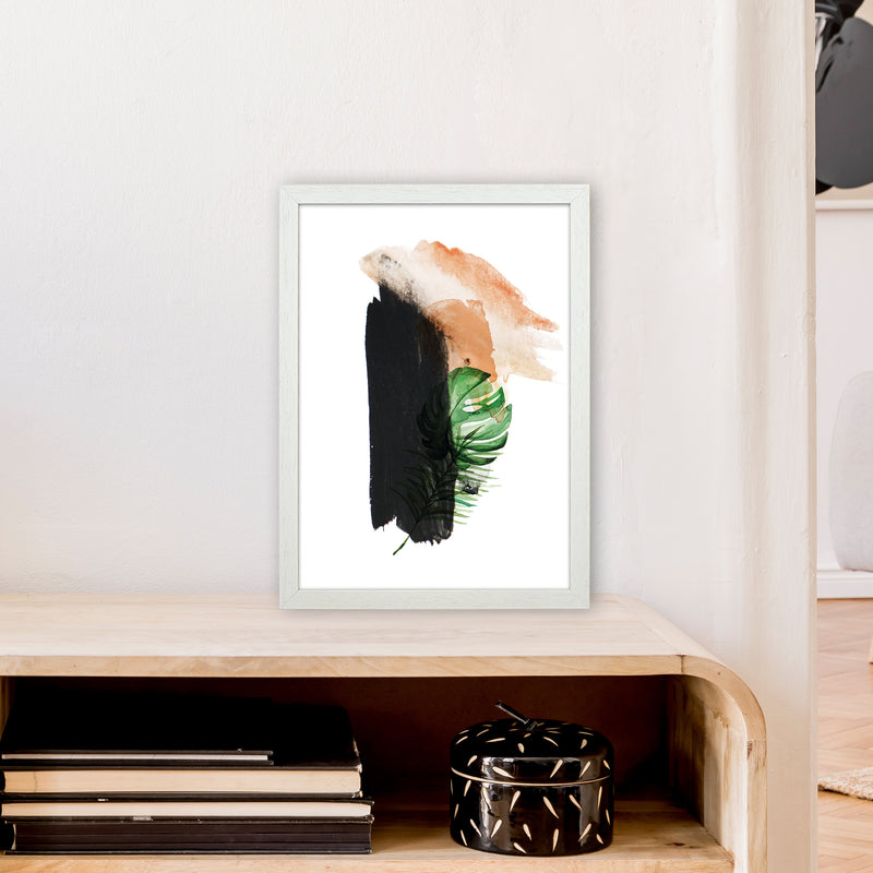 Exotic Abstract Strokes  Art Print by Pixy Paper A3 Oak Frame