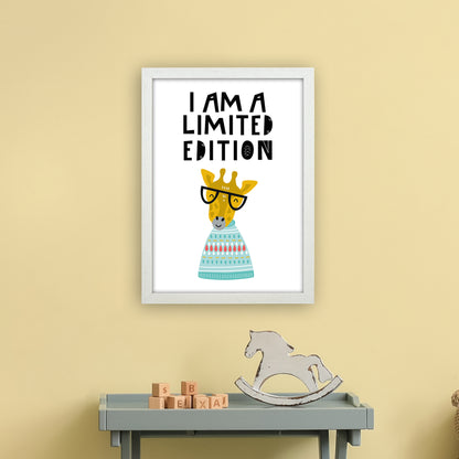 I Am Limited Edition Animal Pop  Art Print by Pixy Paper A3 Oak Frame