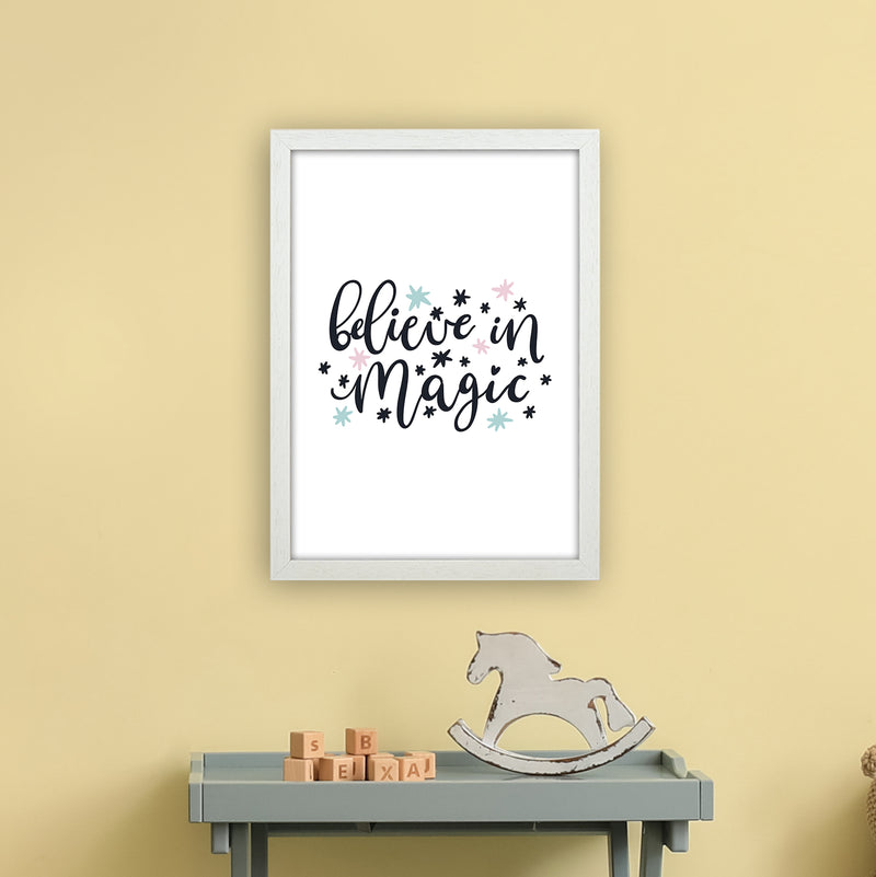 Believe In Magic  Art Print by Pixy Paper A3 Oak Frame