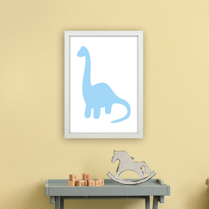 Brach Light Blue  Art Print by Pixy Paper A3 Oak Frame