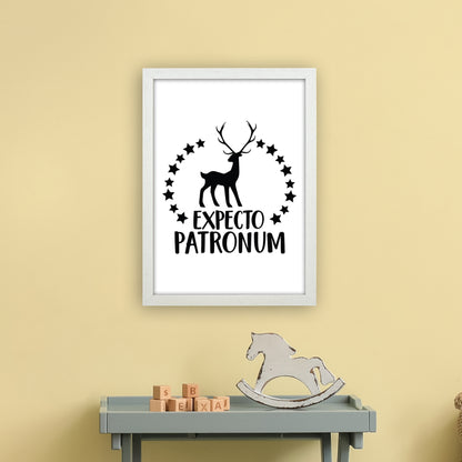 Expecto Patronum  Art Print by Pixy Paper A3 Oak Frame