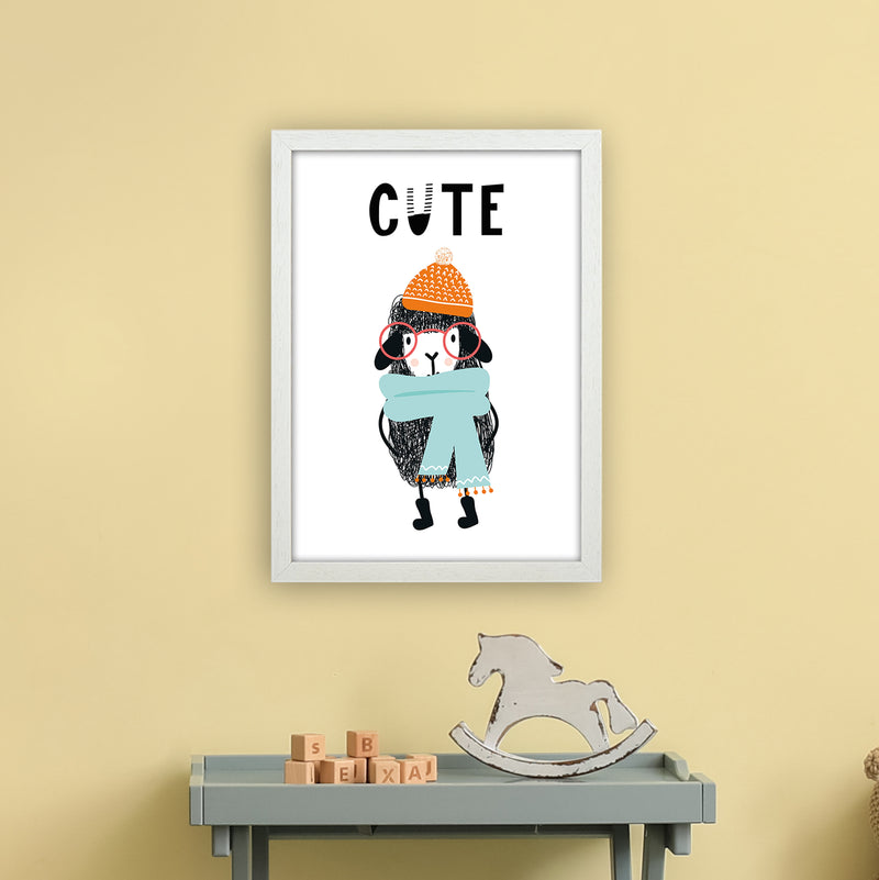 Cute Animal Pop  Art Print by Pixy Paper A3 Oak Frame