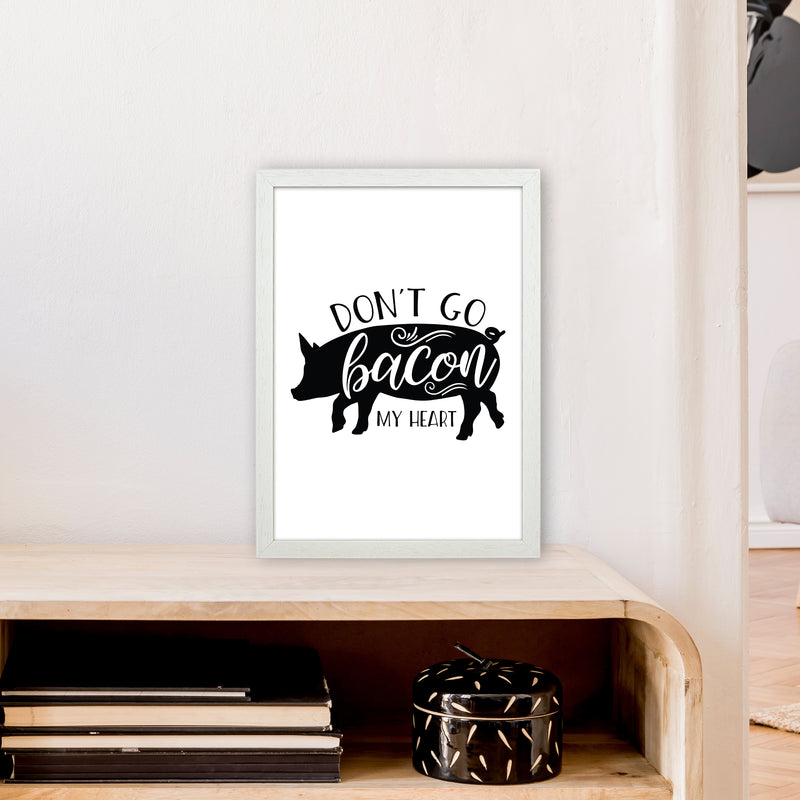 Don'T Go Bacon My Heart  Art Print by Pixy Paper A3 Oak Frame