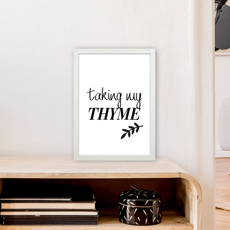 Taking My Thyme  Art Print by Pixy Paper A3 Oak Frame