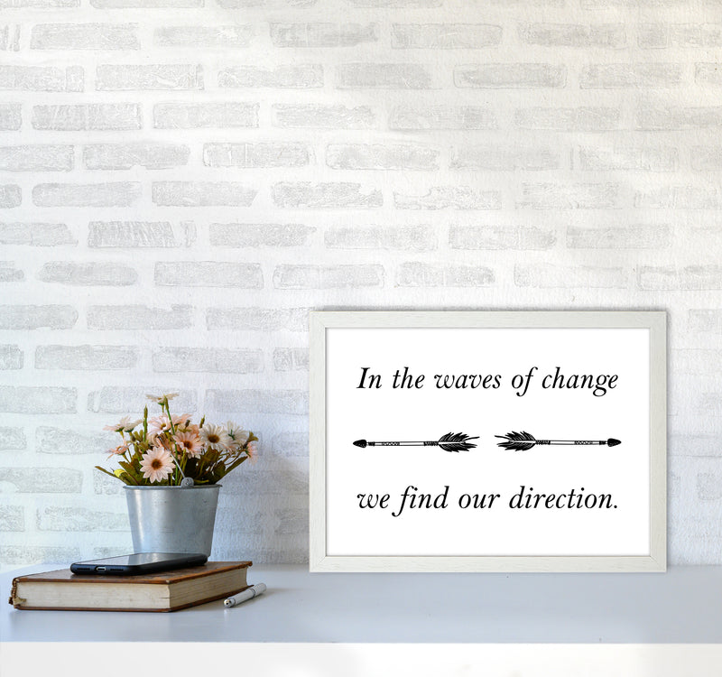 In The Waves Of Change  Art Print by Pixy Paper A3 Oak Frame
